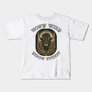 Roam Wild: Bison Spirit Kids T-Shirt